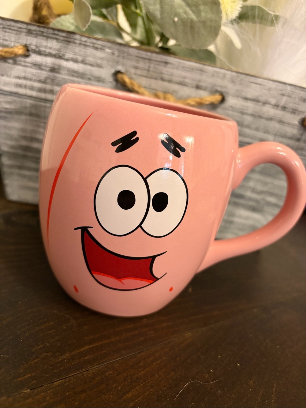 2004 Nickelodeon SpongeBob SquarePants Patrick Pink Coffee Mug Cup 20 oz